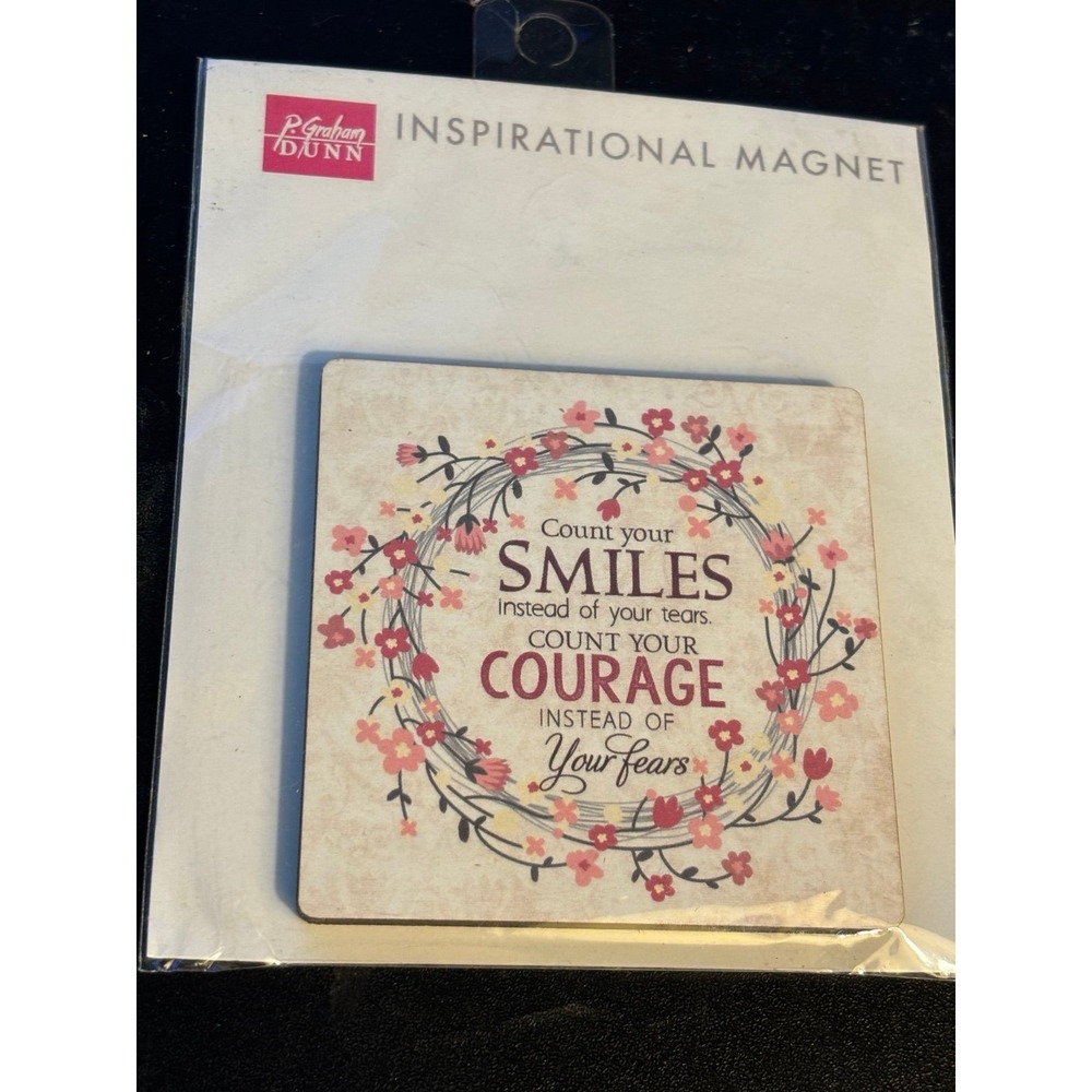 New Square Refrigerator Magnet Count Your Smiles Instead Of Your Tears Courage